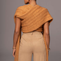 Beige Classic High Rise Trousers