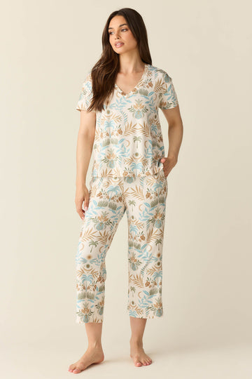 Alyssa Summer Jersey PJ Set in Oasis